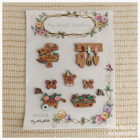 Botão Madeira Jardinagem - comprar online