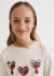 Conjunto playera con pompones y falda estampada marca Mayoral para niña junior - tienda en línea