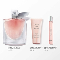 KIT LA VIE EST BELLE EDP 100ML + 10 ML + HIDRATANTE CORPORAL 50ML - Lu Cosméticos e perfumaria LTDA