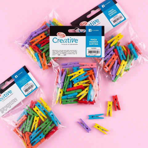PINZAS DE MADERA COLORES