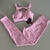 Conjunto Rosa em Jacquard Poliamida Textura Premium