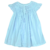 Vestido Casinha de Abelha Branco com Flor Azul - comprar online