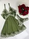 Camisola Bicolor Verde Militar/Marfim