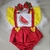 Romper/ Vestido Melancia Magali Body Mesversário Melancia Menina Temático Lookinho Festa Para Meninas - Makarios Moda infantil