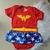 Imagem do Body Bebê Temático Mesversário Mulher Maravilha, Super Homem Bory Bori Bory Bodi Fantasia Menina Meninos