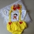 Vestido Magali Infantil Temático Mesversário Magali Roupa De Bebe Turma da Monica, Magali Baby Romper Body Vestidinho
