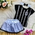 Conjunto Infantil Time De Futebol Meninas Camiseta + Saia com Laço Times (São Paulo, Corinthians, Palmeiras) na internet