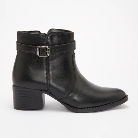 Coturno Feminino Meia Pata com Zíper e Fivela de Metal - comprar online