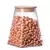 Pote de Vidro Borosilicato com Tampa Escalonada de Bambu 950ml
