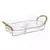 Petisqueira Dupla de Vidro com Suporte e Alça em Sisal Nature 23,5cm x 10,5cm x 6cm - Wolff