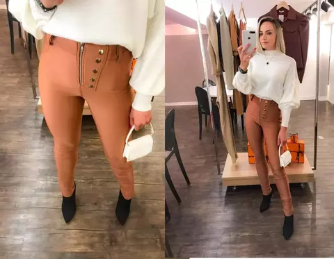 Calça Botão e Zíper