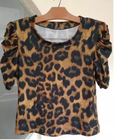 Blusa Manga Bufante Onça