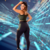 Imagem do Conjunto Fitness Calça Legging Preta com Verde Militar e Cropped Alcinha | CSV10