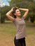 Blusa mga curta castanho cobre bumbum, dry fit | REF DIV-BLUS03 - comprar online