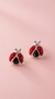 brinco infantil lady bug banhado a prata