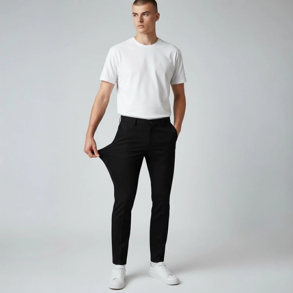 Calça Social Masculina Alfaiataria Premium Lycra Tech Comfort