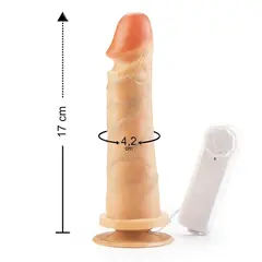 Pênis Ultra Realístico Vibratório 17 X 4,2Cm Linha Real Dick Sexy Fantasy - Prazeres Ocultos Cosméticos Sensuais e Moda Íntima