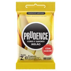 Preservativo Cores E Sabores 3 Unidades Prudence - Prazeres Ocultos Cosméticos Sensuais e Moda Íntima