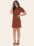 Vestido Basic Marrom Cynnamom na internet