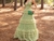 Vestido Verde Menta fitado, com aplicações de Mini babados na saia! na internet