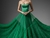 Vestido Verde bandeira, saia de tule com Mini babados