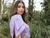 Vestido Lavanda ombro com laço delicado