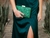 Vestido Verde Elegante na internet