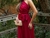 Vestido Fluido Marsala pequeno laço na cintura - comprar online