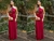 Vestido Fluido Marsala pequeno laço na cintura na internet