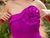 Vestido Fúscia sem alça detalhe flor na internet