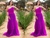 Vestido Fúscia sem alça detalhe flor - comprar online