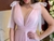 Vestido Rose com Mangas delicadas