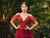 Vestido Marsala com mangas delicadas