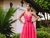 Vestido Pink com detalhe de laço delicado, alças finas