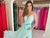Vestido Verde Menta com Decote e Alças finas