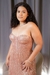 Vestido Rosé Brocado