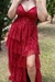 Vestido Vermelho Brocado - comprar online