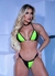 Biquini bicolor preto com amarelo neon - comprar online