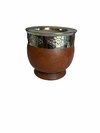 Mate de algarrobo virola de acero lisa