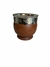 Mate de algarrobo virola de acero lisa