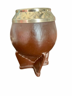 Mate torpedo virola de alpaca cincelada