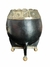 Mate torpedo virola de alpaca cincelada + base de alpaca y bolitas de bronce