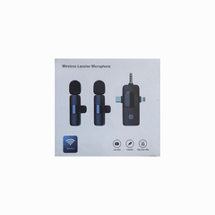 Pack 2 Micrófono Lavalier inalámbrico profesional 4 en 1 para IPhone/iPad/Android/Smartphone/cámara/ordenador para entrevistas vídeo Podcast