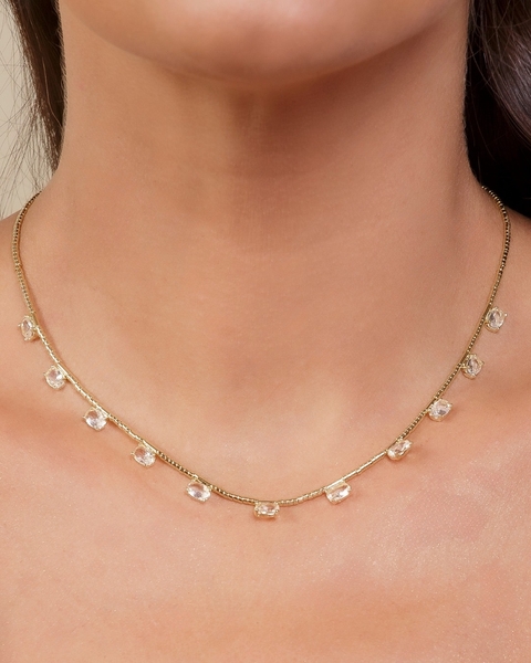 Gargantilha Canutilho Pedra Oval