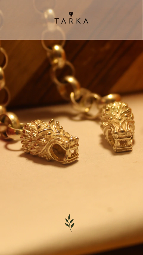 Pulsera rolo plata 925 cabeza de Dragón