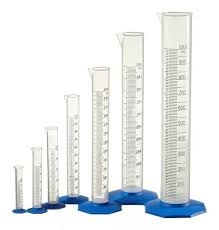 Probeta vidrio x 100 ml base plástica