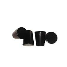 Tapón de Goma Negro N°14-Inf.25mm,Sup.30mm,Alt30mm