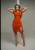 Vestido Canelado Com Fenda