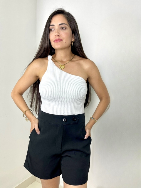 BODY TRICÔ MODAL VERÃO NULA MANGA - BRANCO