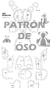 Patrón digital en formato PDF Oso sentado - Pata de gato digital